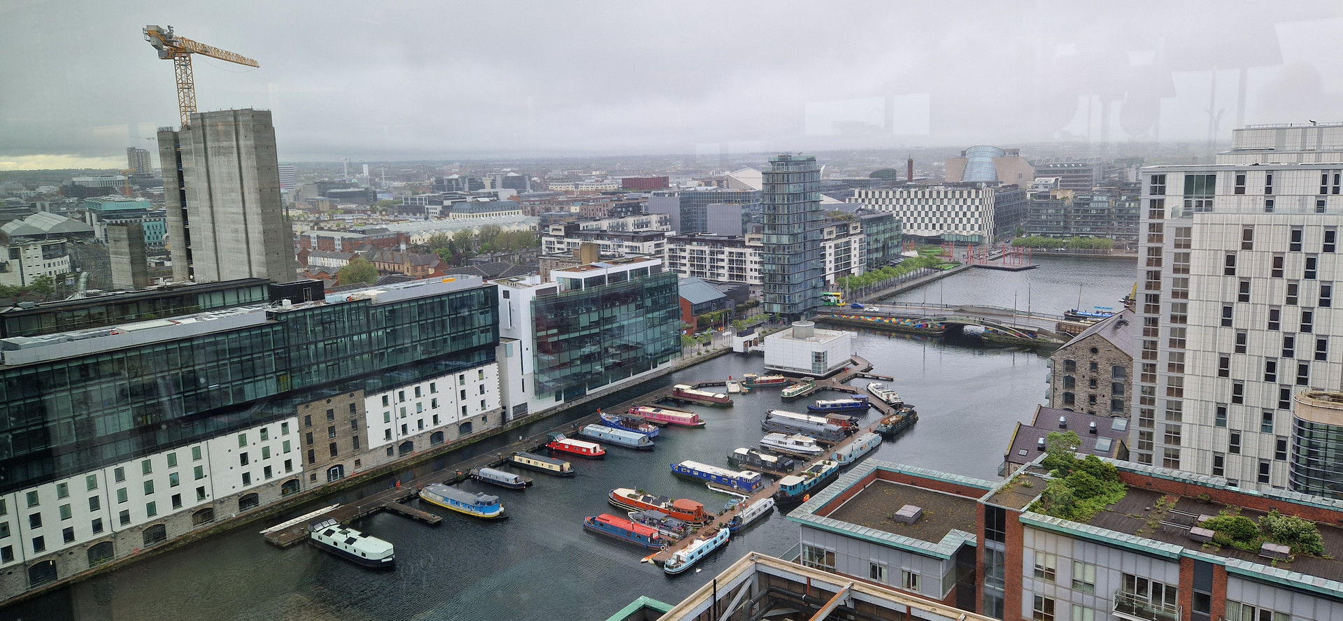 Google Ausblick aus dem HQ in Dublin auf den Hafen